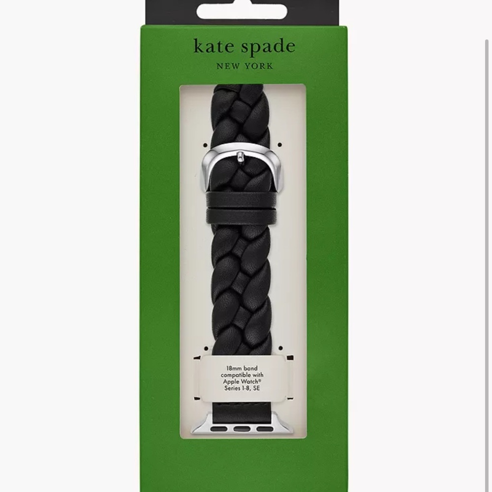 Kate Spade Black Braided Watch Band - NWOT in box never worn or used